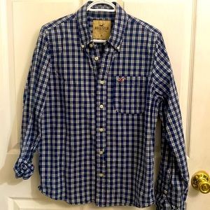 Hollister Boys XL Button Down Plaid